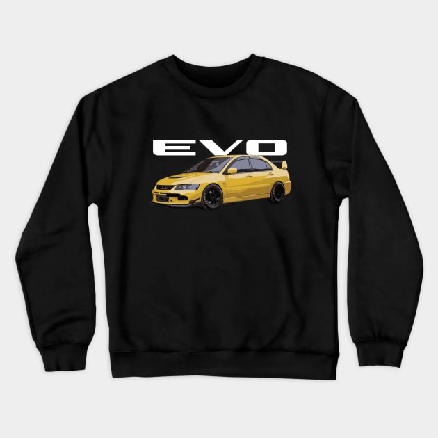 evolution 9 lighting yellow Crewneck Sweatshirt by cowtown_cowboy